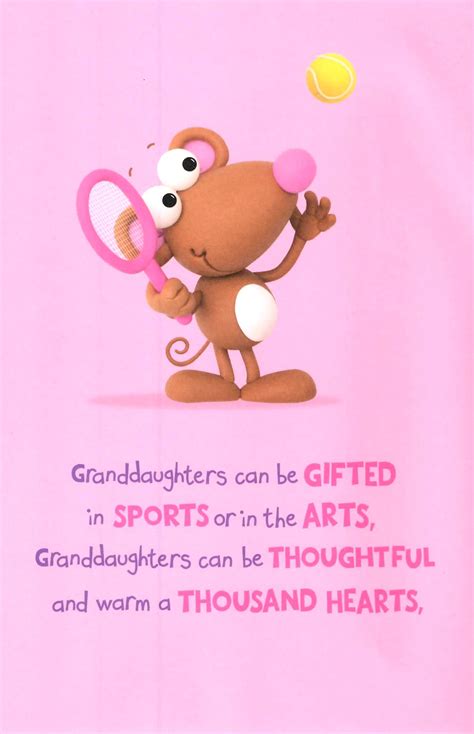 My grandchild, it has been a joy since you were born,to watch you grow each and every day,to share in all of your accomplishments and see the love you show. Cute Wonderful Granddaughter Birthday Greeting Card ...