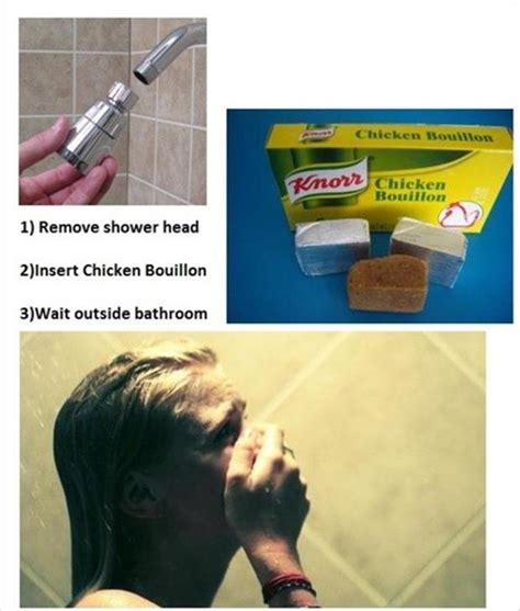 I don't think it was april fool's, but still a great prank. April Fools Day Chicken Shower Prank Pictures, Photos, and ...