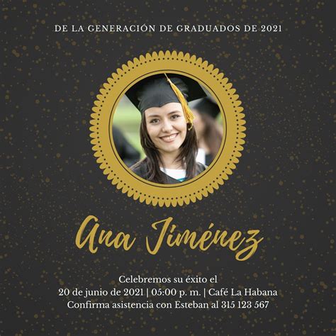 Crear Tarjetas De Invitacion Para Graduación Gratis Canva