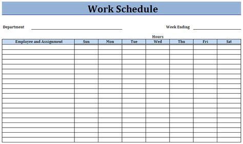 8 Best Images Of Printable Weekly Employee Schedule Sheets Printable