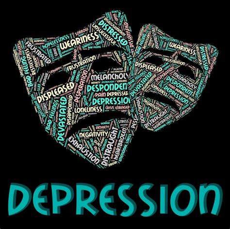 Depression Word Represents Hopelessness Sad And Text Free Stock Photo