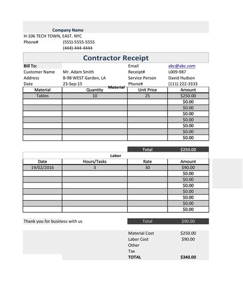 Examples Of Invoices For Contractors Coachingfer