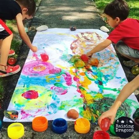 Water Balloon Painting 🎈 Ages 2 🎈 Such A Fun Outdoor Activity For Kids
