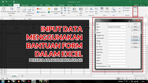 Tutorial Microsoft Excel Cara Membuat Form Dalam Excel YouTube