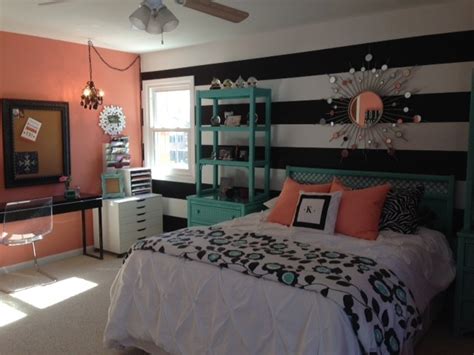 Some days ago, we try to collected photos to find brilliant ideas, look at the picture, these are fresh galleries. Girl's Teal & Coral Bedroom