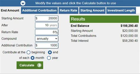 Investment Calculator Teen Financial Freedom
