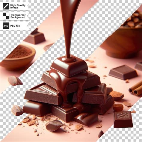 Premium Psd Psd Chocolate Splash On Transparent Background