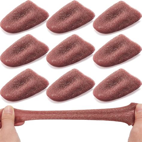 Buy Sumind 10 Pieces Halloween Fake Tongue Realistic False Tongue