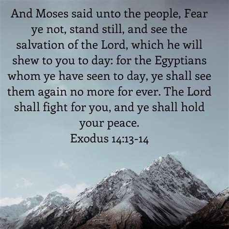 And Moses Said Unto The People Fear Ye Not Stand Still And See The