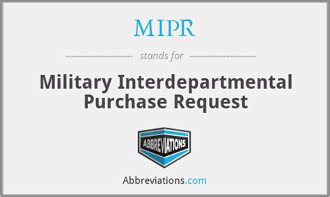 Mipr Military Interdepartmental Purchase Request