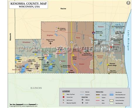 Buy Kenosha County Map