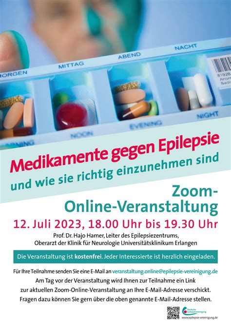 Online Infoabend Zur Epilepsiebehandlung Mit Medikamenten Deutsche