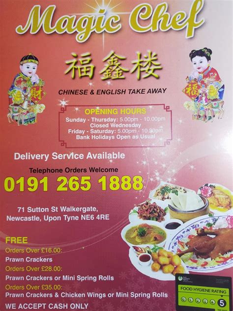 Magic Chef Chinese Takeaway Newcastle Upon Tynes Full Menu Online