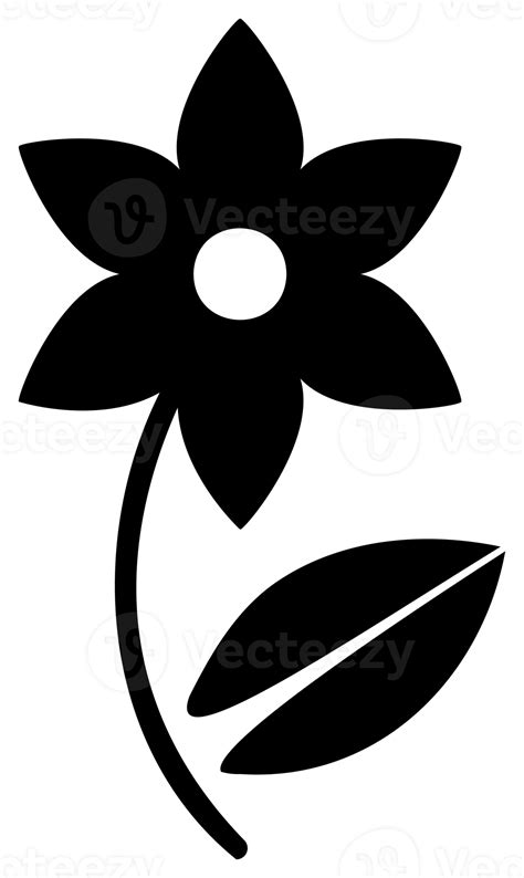 Free Black Flat Floral Icon Floral Ornament Png With Transparent