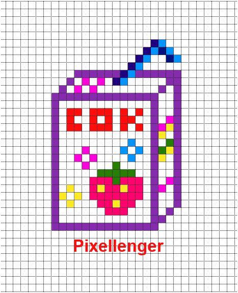 Пакет сока простой рисунок по клеточкам Рисунки Пиксель арт