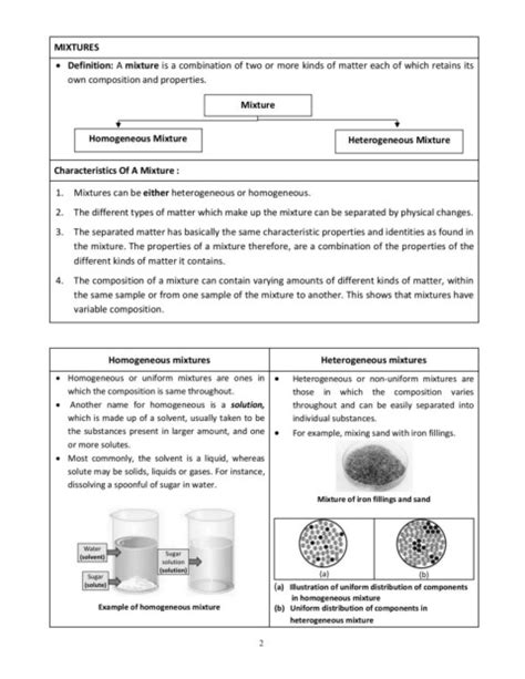 Homogeneous Vs Heterogeneous Matter Worksheet