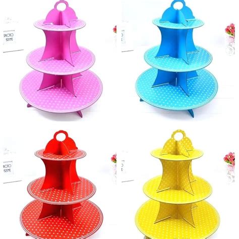 3 Tier Cupcake Stand Display Stand For Cupcakes Baked Goods Stiff Paper