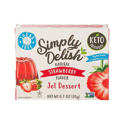 simplydelish natural jel dessert strawberry flavor 20g city super