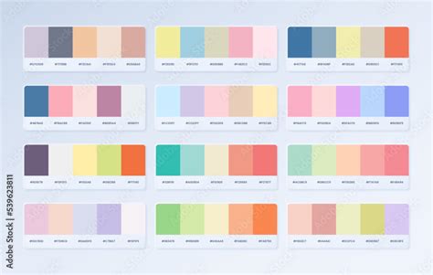 Trendy Pastel Colour Guide Palette Catalogue Future Color Trend In RGB Hex Palette Guide With