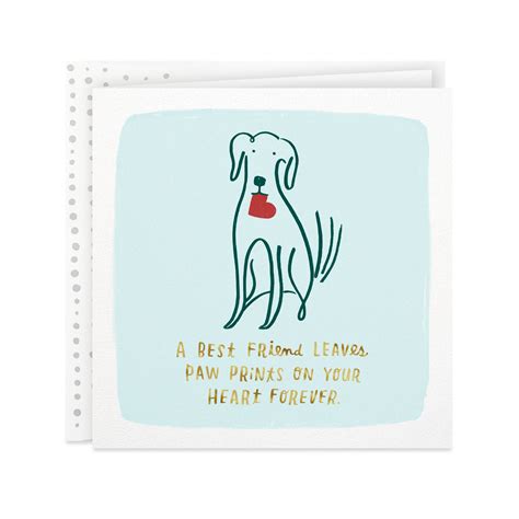 Dog Carrying A Heart Sympathy Card For Loss Of Pet Greeting Cards