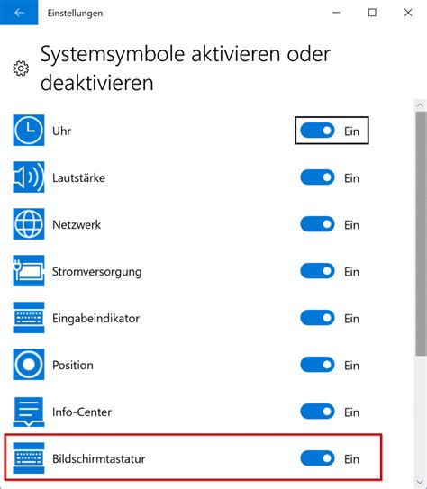 Bildschirmtastatur Symbol Aus Der Windows 10 Taskleiste Entfernen
