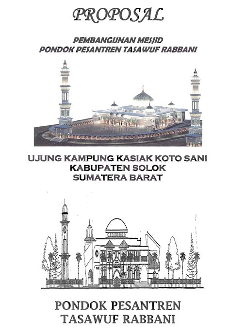 Majelis Rabbani Proposal Pembangunan Masjid Ponpes Tasawuf Rabbani