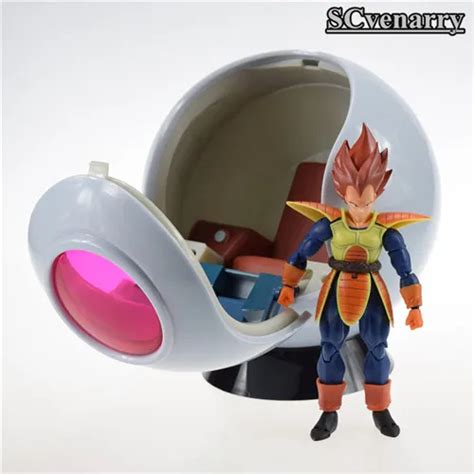 Dragon Ball Saiyan Space Pod With Vegeta Pvc Action Figure Toy Brinquedos 16cm In Action And Toy