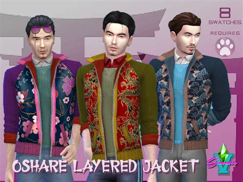 The Sims Resource Simmiev Oshare Layered Jacket