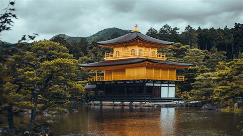 Download Wallpaper 1920x1080 Kinkaku Ji Golden Pavilion Temple Temple