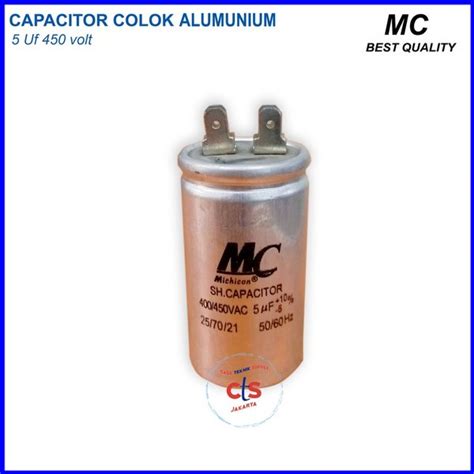 Jual Kapasitor Capacitor AC 5 Uf 450V Aluminium Spare Part AC Di