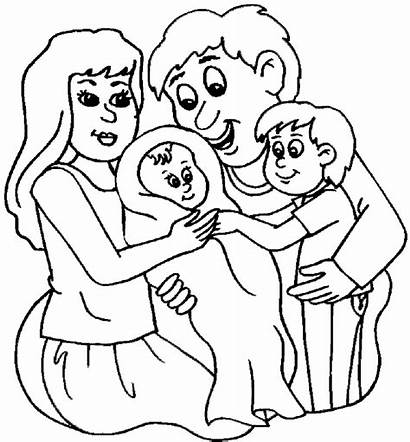 Coloring Pages Mothers Portrait Colouring Happy