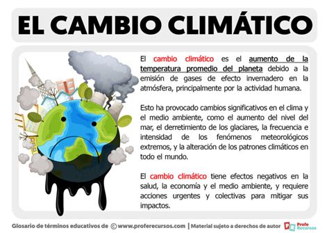 Qué Es El Cambio Climático Definición