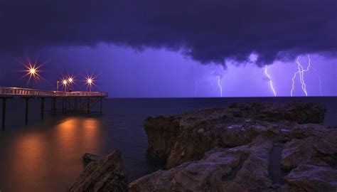 Darwin With Lightning Australia Beautiful Places