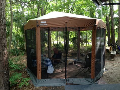 The screen house structure is made with screen walls, and the roof has a canopy for providing shade and most of the tents have a solid canopy that protects people from the extreme uv rays, rain and. Busy Bees RV Adventures: Coleman 10x12 Screen Canopy