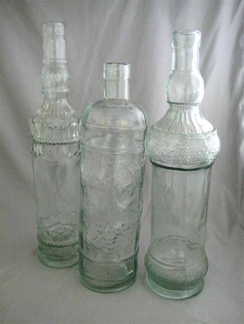 Oil And Vinegar Glass Bottles Clear Bottles Decorative Bottles Kitchen Decor Albiglass