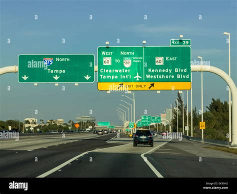 Highway Signs Tampa Florida Stock Photo Royalty Free Image 80717982