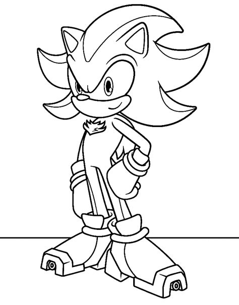 Shadow The Hedgehog With A Gun Coloring Pages