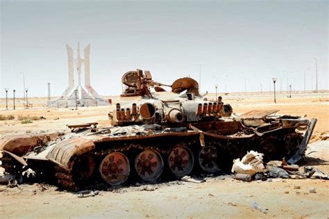Libyan T 72 Tanks Destroyed In The Desert By Nato Airstrikes Libya