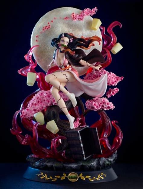 Anime Demon Slayer Kamado Nezuko GK 1 6 Figure Model Statue With LED