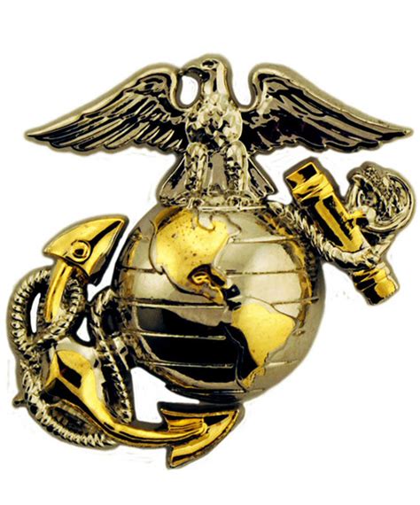 Usmc Emblem Left Collar Gold And Silver Lapel Pin The National Wwii