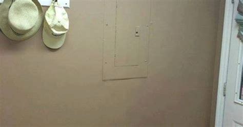 Kitchen cabinet doors get a lot of wear. Repurposed Kitchen Cabinet Door Covers Ugly Fuse Box ...