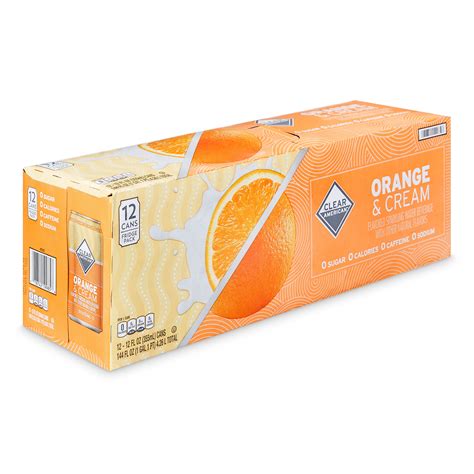 Clear American Sparkling Water Orange And Cream 12 Oz 12 Count