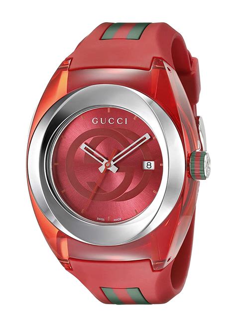 Gucci (@gucci) on tiktok | 10m likes. Gucci - Gucci Unisex Sync Rubber Red 46mm Watch YA137103 ...