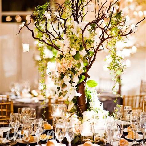 Elegant Branch Centerpieces Enchanted Forest Wedding Enchanted