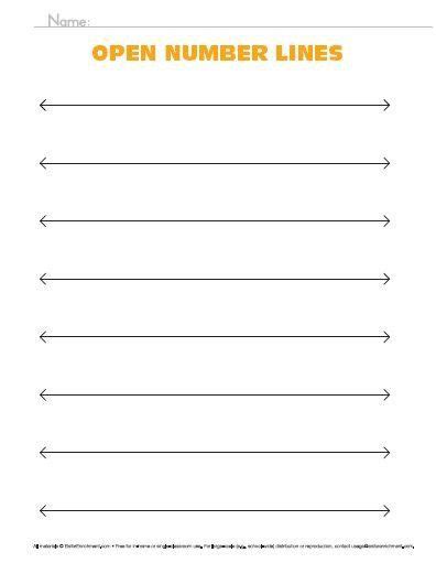 Blank Number Line Worksheet Here S A Set Of Open Number Lines For Use