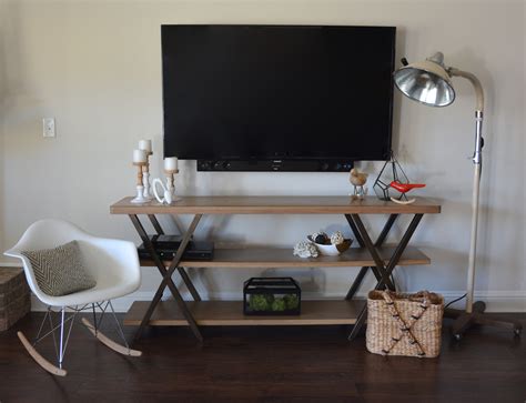 Diy Wall Mounted Television And Hidden Cords Two Thirty Five Designs