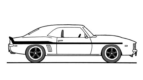 How To Draw A 1969 Camaro Step By Step Youtube