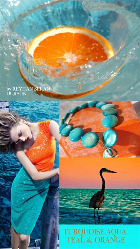 Turquoise Aquateal And Orange By Reyhan Seran Dursun Renk