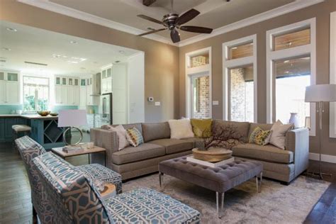 In these page, we also have variety of images available. Contemporary Beige Living Room With Sectional, Tufted ...
