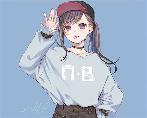 1280x1024 Anime Girl Sweater Hoods 4k 1280x1024 Resolution